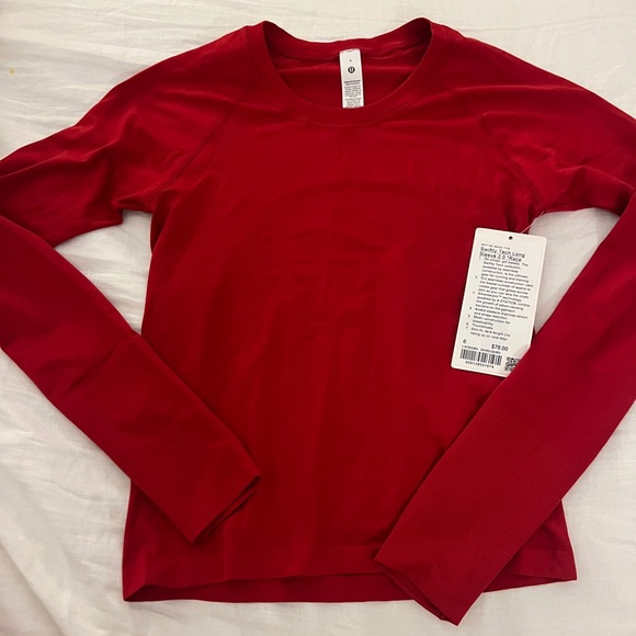 NWT Lululemon Dark Red Swiftly Long Sleeve Race - Picture 2 of 4